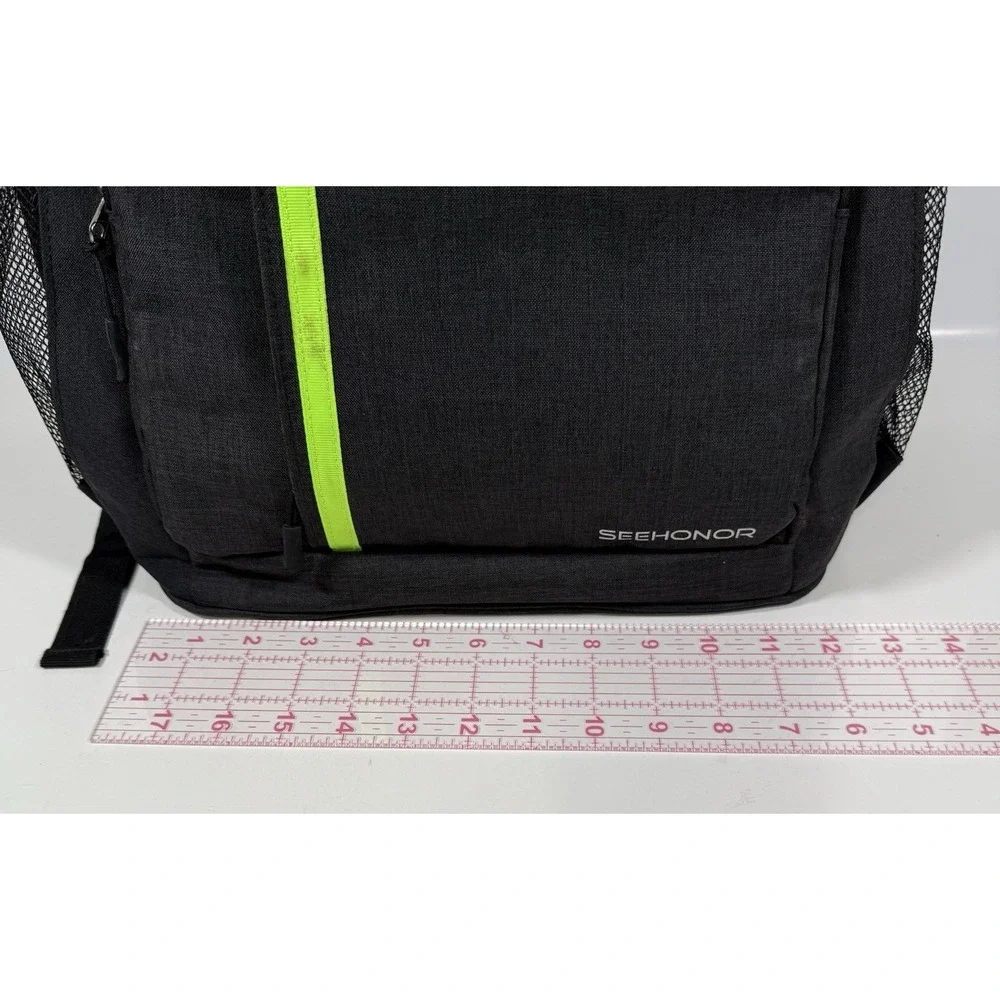 SEEHONOR Insulated Cooler Backpack Large Gray Neon Green Hiking Picnic